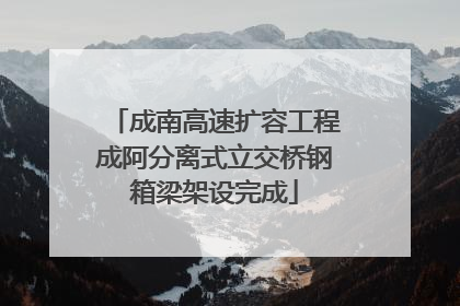 成南高速扩容工程成阿分离式立交桥钢箱梁架设完成