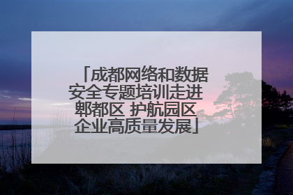成都网络和数据安全专题培训走进郫都区 护航园区企业高质量发展