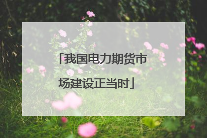 我国电力期货市场建设正当时