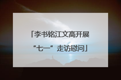 李书铭江文高开展“七一”走访慰问