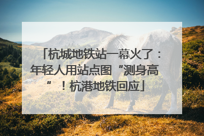 杭城地铁站一幕火了：年轻人用站点图“测身高”！杭港地铁回应