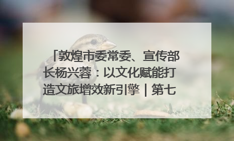 敦煌市委常委、宣传部长杨兴蓉：以文化赋能打造文旅增效新引擎｜第七届全国县域旅游研究成果发布系列活动