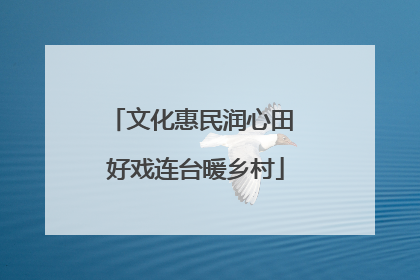 文化惠民润心田 好戏连台暖乡村