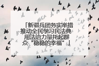 新疆兵团务实举措推动全民学习民法典 用法治力量托起群众“稳稳的幸福”