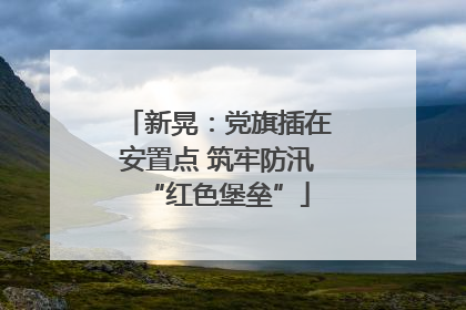 新晃：党旗插在安置点 筑牢防汛“红色堡垒”