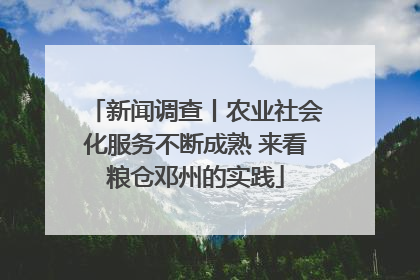 新闻调查丨农业社会化服务不断成熟 来看粮仓邓州的实践
