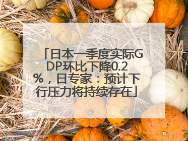 日本一季度实际GDP环比下降0.2%，日专家：预计下行压力将持续存在