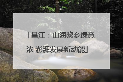 昌江：山海黎乡绿意浓 澎湃发展新动能