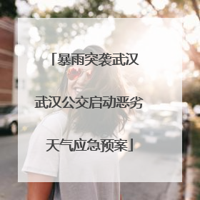暴雨突袭武汉 武汉公交启动恶劣天气应急预案