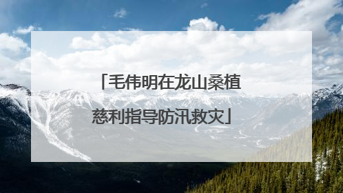 毛伟明在龙山桑植慈利指导防汛救灾