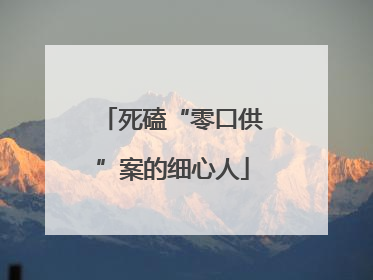 死磕“零口供”案的细心人
