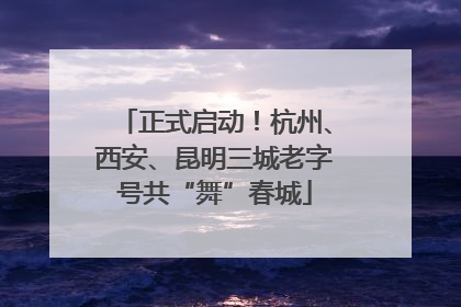 正式启动！杭州、西安、昆明三城老字号共“舞”春城