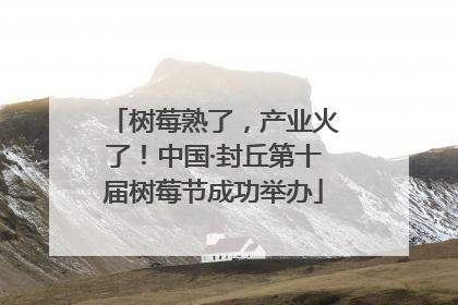 树莓熟了，产业火了！中国·封丘第十届树莓节成功举办
