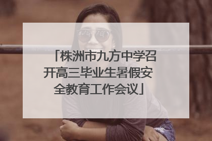 株洲市九方中学召开高三毕业生暑假安全教育工作会议