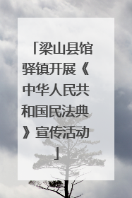 梁山县馆驿镇开展《中华人民共和国民法典》宣传活动