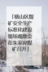 横山区煤矿安全生产标准化建设现场观摩会在朱家峁煤矿召开