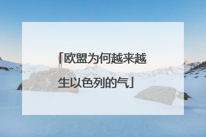 欧盟为何越来越生以色列的气