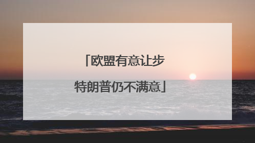 欧盟有意让步 特朗普仍不满意