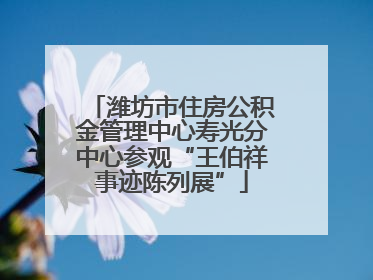 潍坊市住房公积金管理中心寿光分中心参观“王伯祥事迹陈列展”
