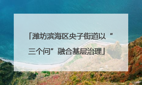 潍坊滨海区央子街道以“三个问”融合基层治理