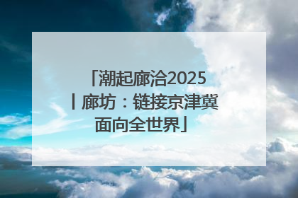 潮起廊洽2025丨廊坊：链接京津冀 面向全世界
