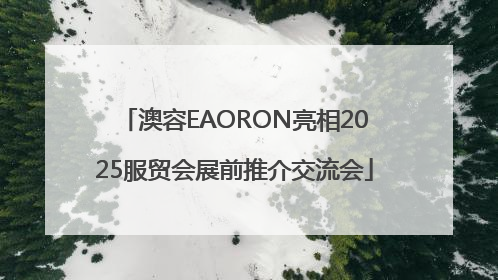 澳容EAORON亮相2025服贸会展前推介交流会
