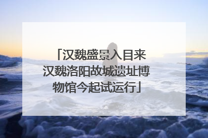 汉魏盛景入目来 汉魏洛阳故城遗址博物馆今起试运行