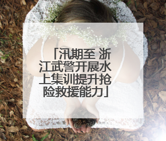汛期至 浙江武警开展水上集训提升抢险救援能力