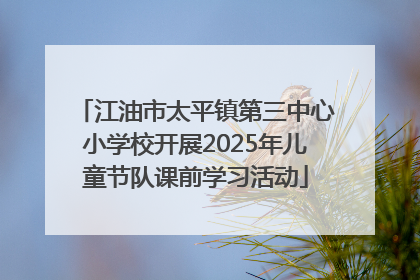江油市太平镇第三中心小学校开展2025年儿童节队课前学习活动