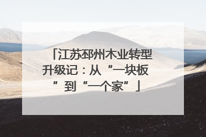 江苏邳州木业转型升级记：从“一块板”到“一个家”