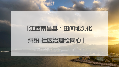 江西南昌县：田间地头化纠纷 社区治理绘同心