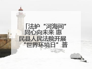 法护“河海间” 同心向未来 惠民县人民法院开展“世界环境日”普法宣传活动
