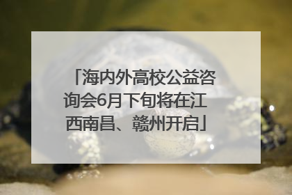 海内外高校公益咨询会6月下旬将在江西南昌、赣州开启