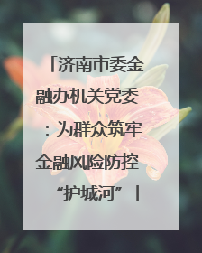 济南市委金融办机关党委：为群众筑牢金融风险防控“护城河”