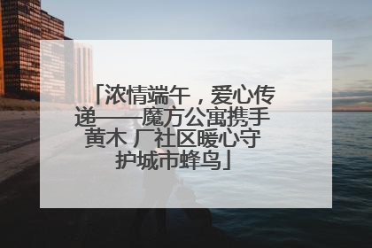 浓情端午，爱心传递——魔方公寓携手黄木 厂社区暖心守护城市蜂鸟