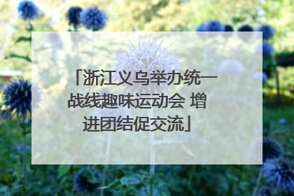 浙江义乌举办统一战线趣味运动会 增进团结促交流