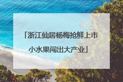 浙江仙居杨梅抢鲜上市 小水果闯出大产业