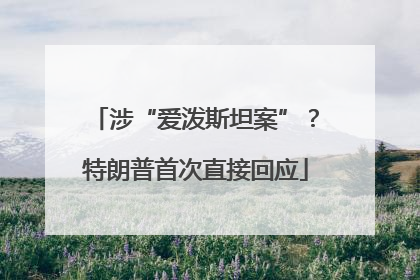 涉“爱泼斯坦案”？特朗普首次直接回应