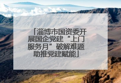 淄博市国资委开展国企党建“上门服务月”破解难题助推党建赋能