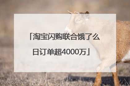淘宝闪购联合饿了么日订单超4000万