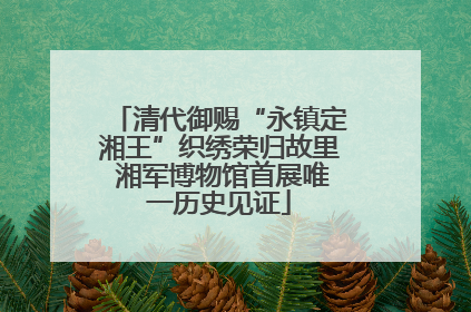 清代御赐“永镇定湘王”织绣荣归故里 湘军博物馆首展唯一历史见证