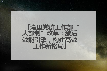湾里党群工作部“大部制”改革：激活效能引擎，构建高效工作新格局