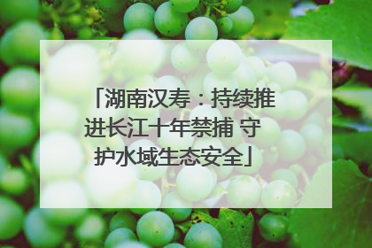 湖南汉寿：持续推进长江十年禁捕 守护水域生态安全