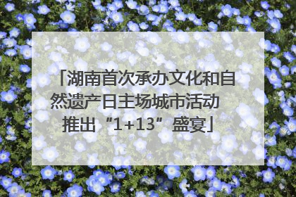 湖南首次承办文化和自然遗产日主场城市活动 推出“1+13”盛宴