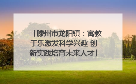 滕州市龙阳镇：寓教于乐激发科学兴趣 创新实践培育未来人才