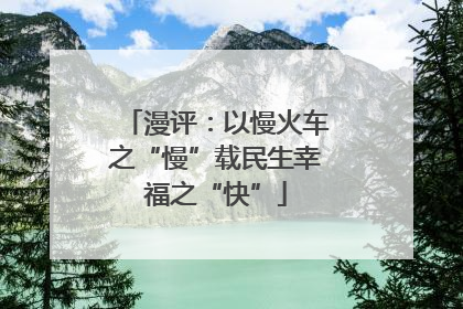 漫评：以慢火车之“慢”载民生幸福之“快”