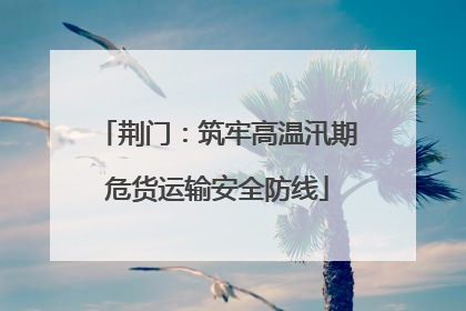 荆门：筑牢高温汛期危货运输安全防线