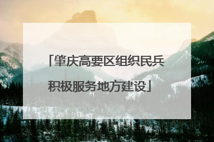 肇庆高要区组织民兵积极服务地方建设