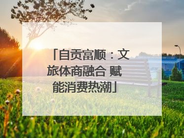 自贡富顺：文旅体商融合 赋能消费热潮