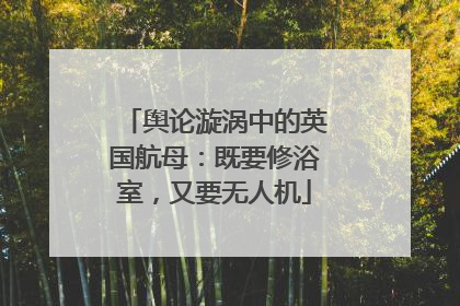 舆论漩涡中的英国航母：既要修浴室，又要无人机